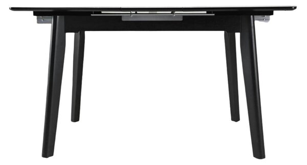 Masa extensibila OSTEN, alb cu efect de marmura/negru, 140/180x80x76 c