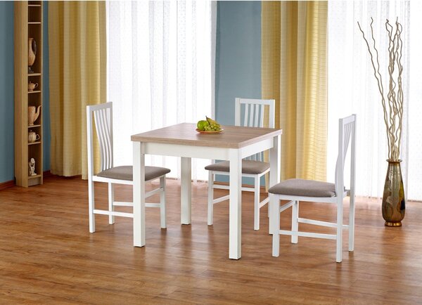 Masa clasica stejar sonoma-alb Gracjan, 80/160X80X76 CM