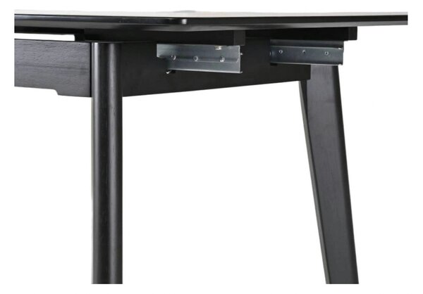 Masa extensibila OSTEN, alb cu efect de marmura/negru, 140/180x80x76 c