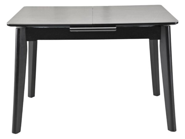 Masa extensibila OSTEN, gri cu efect de marmura/negru, 120/160x80x76 c