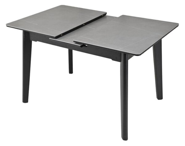 Masa extensibila OSTEN, gri cu efect de marmura/negru, 120/160x80x76 c