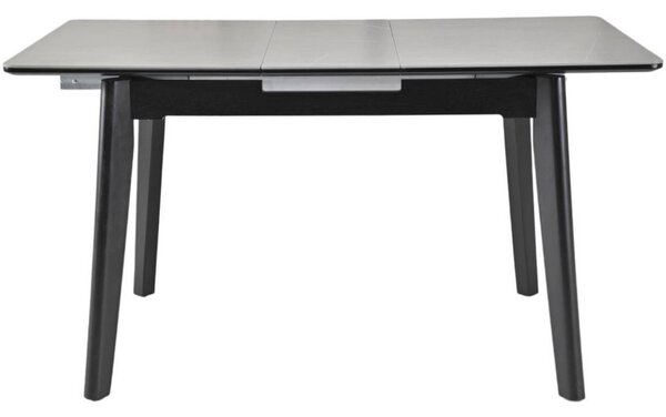 Masa extensibila OSTEN, gri cu efect de marmura/negru, 120/160x80x76 c