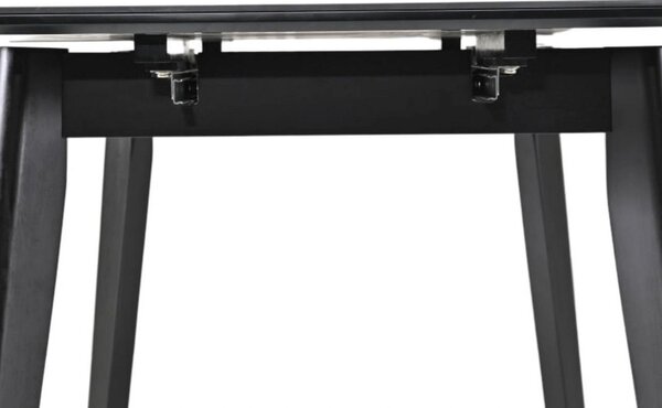 Masa extensibila OSTEN, negru cu efect de marmura, 120/160x80x76 cm