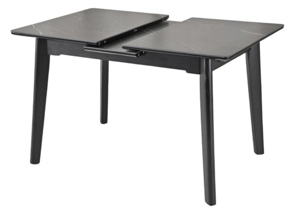 Masa extensibila OSTEN, negru cu efect de marmura, 120/160x80x76 cm