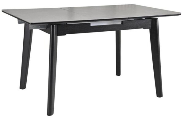 Masa extensibila OSTEN, gri cu efect de marmura/negru, 120/160x80x76 c