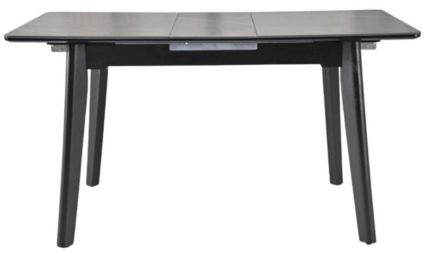 Masa extensibila OSTEN, negru cu efect de marmura, 120/160x80x76 cm