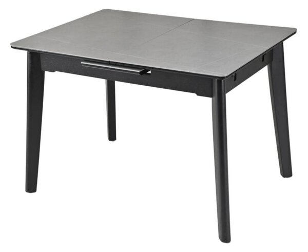 Masa extensibila OSTEN, gri cu efect de marmura/negru, 120/160x80x76 c