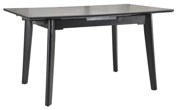Masa extensibila OSTEN, negru cu efect de marmura, 120/160x80x76 cm