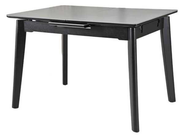 Masa extensibila OSTEN, gri cu efect de marmura/negru, 120/160x80x76 c