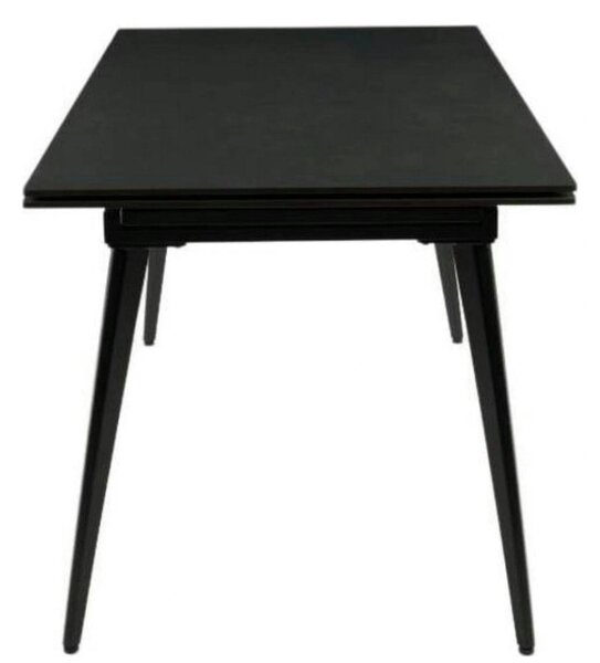 Masa extensibila REEF, negru, ceramica/metal, 120/180x80x76 cm