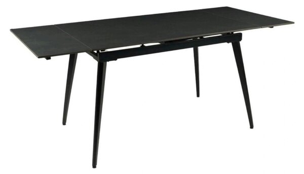 Masa extensibila REEF, negru, ceramica/metal, 120/180x80x76 cm