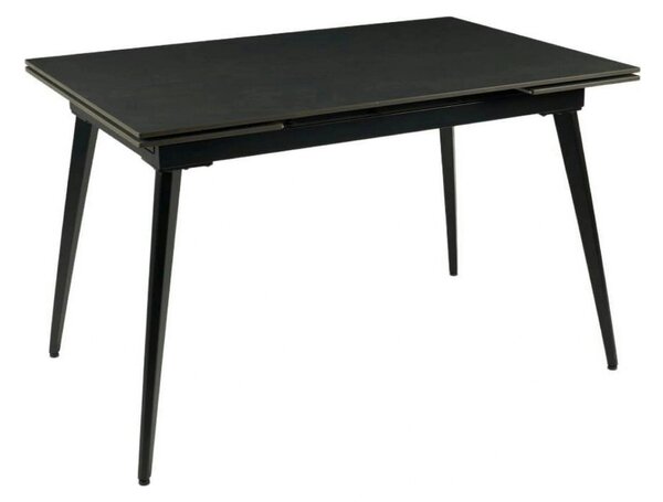 Masa extensibila REEF, negru, ceramica/metal, 120/180x80x76 cm