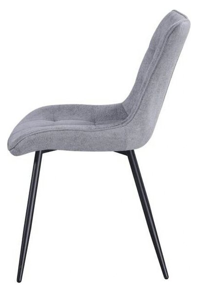 Scaun EVO, gri deschis/negru, stofa clasica/metal, 51x63x86 cm