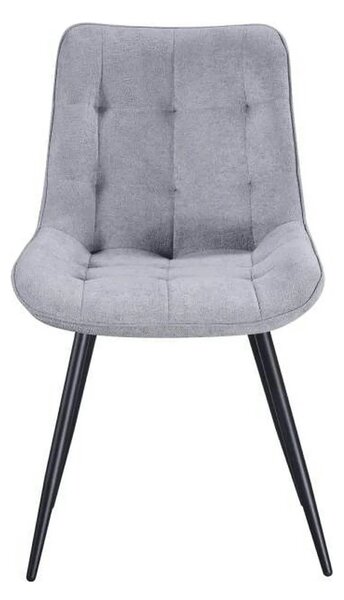 Scaun EVO, gri deschis/negru, stofa clasica/metal, 51x63x86 cm