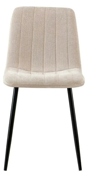 Scaun JET, bej/negru, stofa clasica/metal, 44x54x88 cm