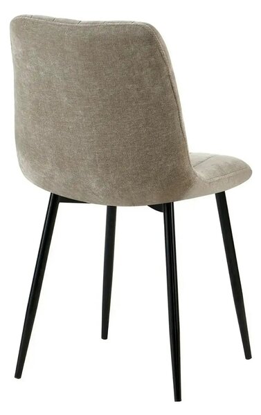 Scaun JET, grej/negru, stofa clasica/metal, 44x54x88 cm