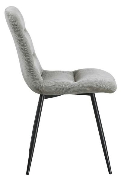 Scaun BOS, gri deschis/negru, stofa/metal, 61x51x84 cm