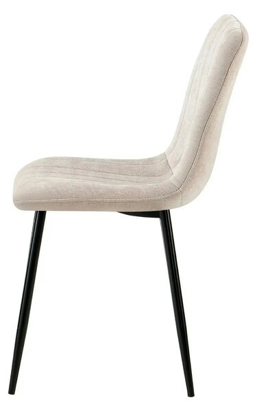 Scaun JET, bej/negru, stofa clasica/metal, 44x54x88 cm