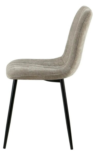 Scaun JET, grej/negru, stofa clasica/metal, 44x54x88 cm