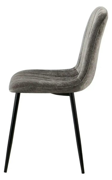 Scaun JET, gri inchis/negru, stofa clasica/metal, 44x54x88 cm