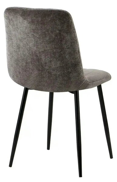 Scaun JET, gri inchis/negru, stofa clasica/metal, 44x54x88 cm