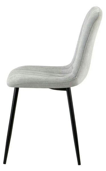 Scaun JET, gri deschis/negru, stofa clasica/metal, 44x54x88 cm