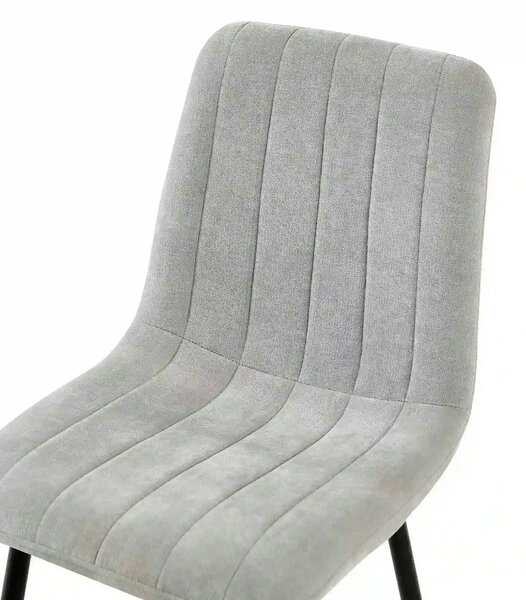 Scaun JET, gri deschis/negru, stofa clasica/metal, 44x54x88 cm
