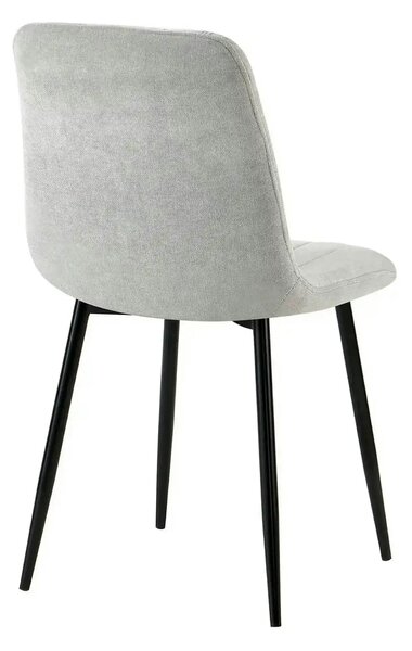 Scaun JET, gri deschis/negru, stofa clasica/metal, 44x54x88 cm