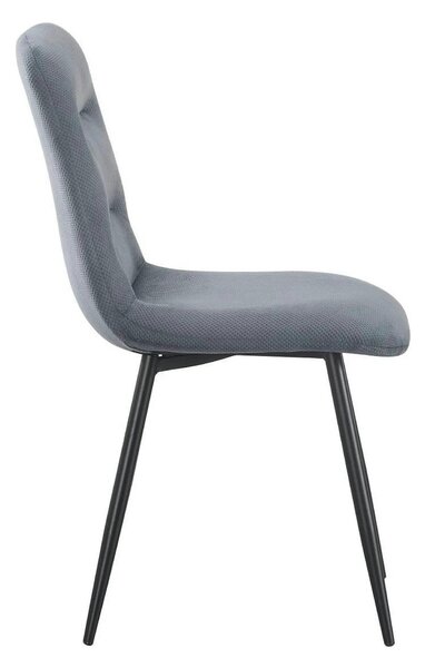 Scaun BOS, gri inchis/negru, stofa/metal, 61x51x84 cm