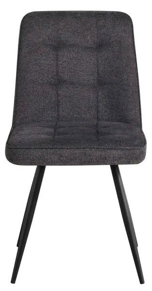 Scaun SUN, gri inchis/negru, stofa clasica/metal, 46x56x86 cm