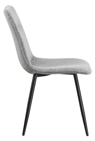 Scaun DOT, gri/negru, stofa buclata/metal, 45x57x89 cm