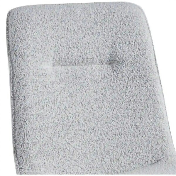 Scaun DOT, gri deschis/negru, stofa buclata/metal, 45x57x89 cm