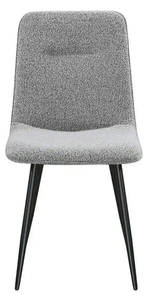 Scaun DOT, gri/negru, stofa buclata/metal, 45x57x89 cm
