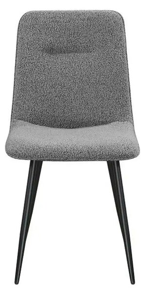 Scaun DOT, gri inchis/negru, stofa buclata/metal, 45x57x89 cm