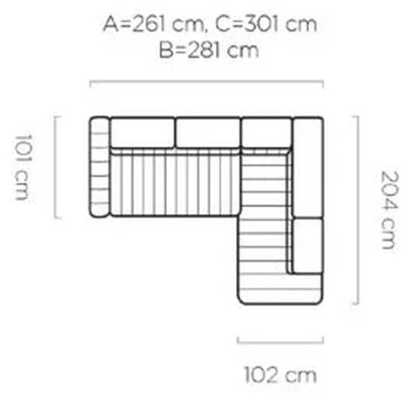Coltar extensibil GANDI 140, personalizabil material gama Premium, cu