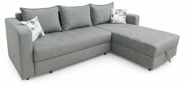 Coltar extensibil ROYAL MATLASAT, sezlong dreapta, stofa clasica gri d