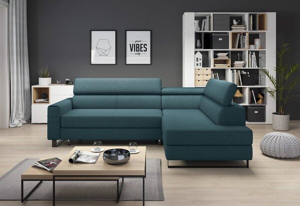 Coltar extensibil LIVIO, personalizabil materiale gama Premium, cu lad