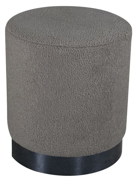 Venture Home Taburet puf „Benji” 35x35x42,5cm, negru și grej, pluș 15561-405