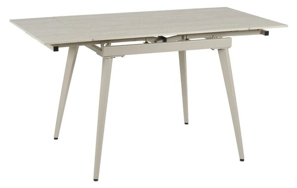 Masa extensibila REEF, grej cu efect de piatra travertin, ceramica/met