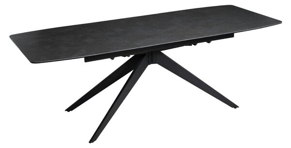 Masa extensibila COSMO, negru, sticla/ceramica/metal, 180/240x90x76 cm