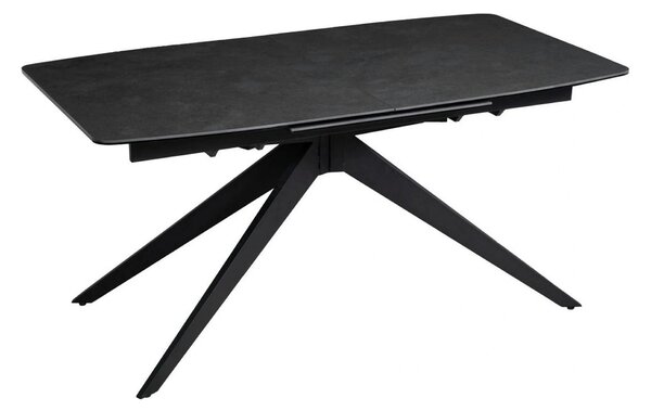 Masa extensibila COSMO, negru, sticla/ceramica/metal, 180/240x90x76 cm
