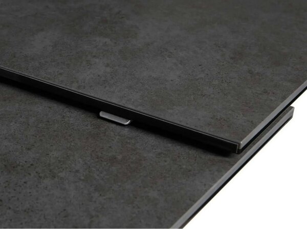 Masa extensibila COSMO, negru, sticla/ceramica/metal, 180/240x90x76 cm