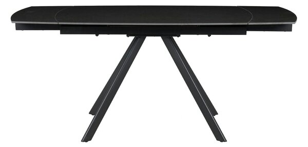 Masa extensibila URSA, negru cu efect de marmura, ceramica/metal, 125/
