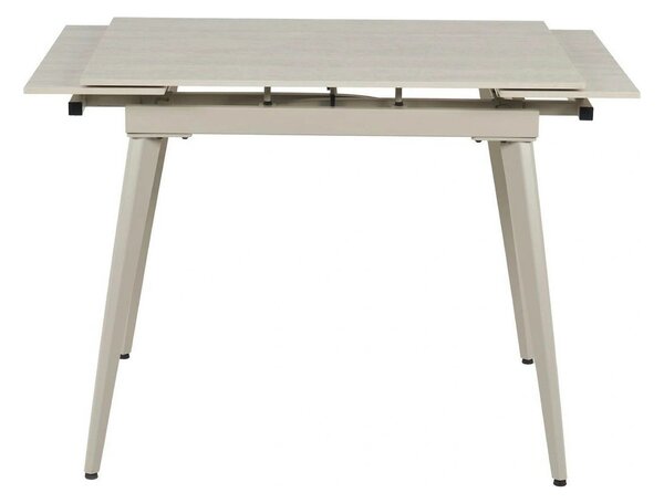 Masa extensibila REEF, grej cu efect de piatra travertin, ceramica/met