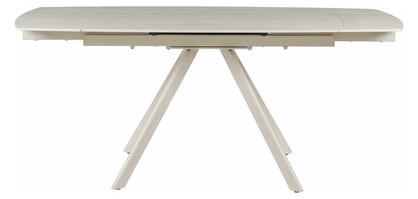 Masa extensibila URSA, grej cu efect de piatra travertin, ceramica/met