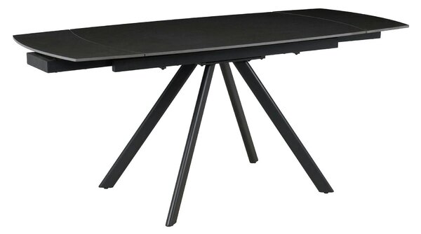 Masa extensibila URSA, negru cu efect de marmura, ceramica/metal, 125/