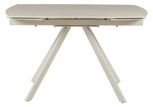 Masa extensibila URSA, grej cu efect de piatra travertin, ceramica/met