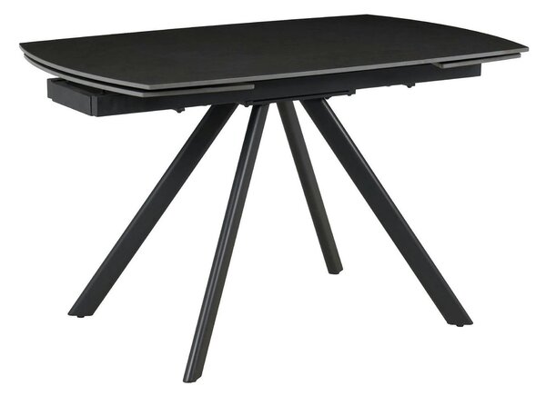 Masa extensibila URSA, negru cu efect de marmura, ceramica/metal, 125/