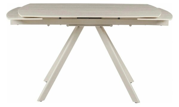 Masa extensibila URSA, grej cu efect de piatra travertin, ceramica/met
