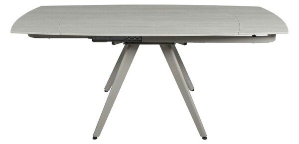 Masa extensibila VIGO, grej cu efect de piatra, ceramica/metal, 120/18
